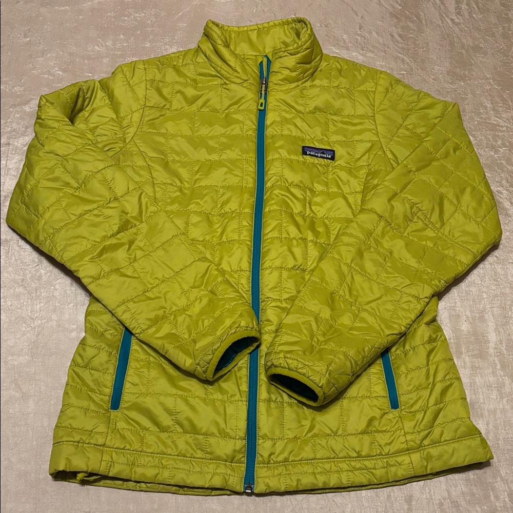 Patagonia Nano Puff Fluid Green Jacket Size Medium